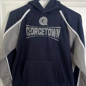 Colosseum Navy and Gray Georgetown Kids Hoodie
